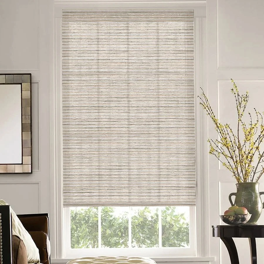 Hvítur Ofinn Roller Shade